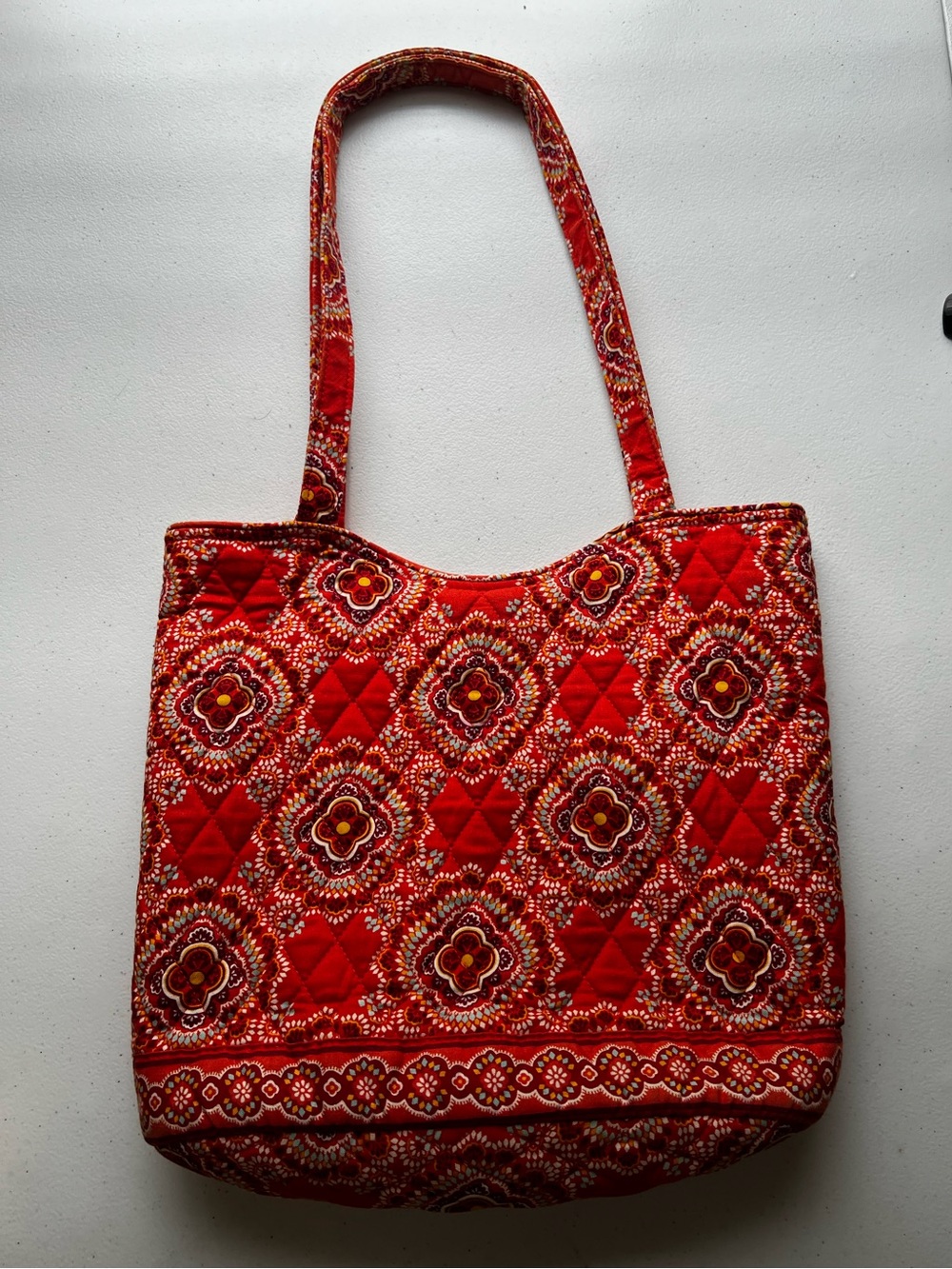 Orange Quilted Floral Vera Bradley Bag - Women's Shoulder Bag